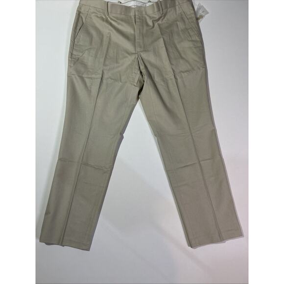 NWT Mode of One Men's Slim-Fit Suit Pants Dark Ecro Khaki Linen W38 MSRP$79.50 - Picture 3 of 10